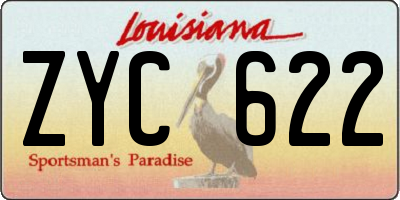 LA license plate ZYC622