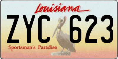 LA license plate ZYC623