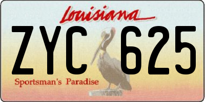 LA license plate ZYC625