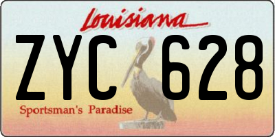 LA license plate ZYC628