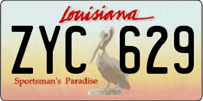 LA license plate ZYC629
