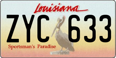 LA license plate ZYC633