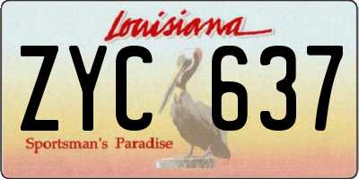 LA license plate ZYC637
