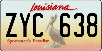 LA license plate ZYC638