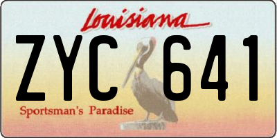 LA license plate ZYC641