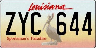 LA license plate ZYC644