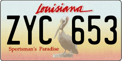 LA license plate ZYC653
