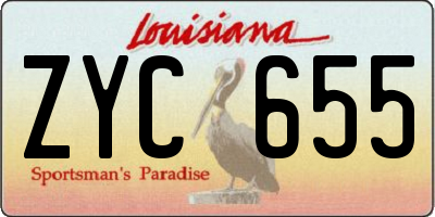 LA license plate ZYC655