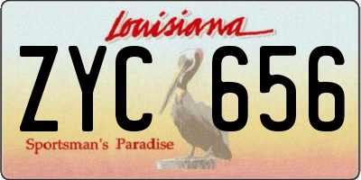 LA license plate ZYC656