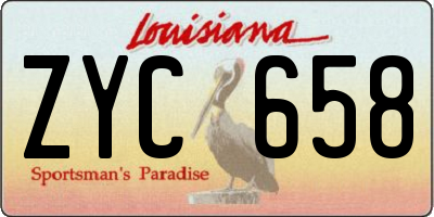 LA license plate ZYC658