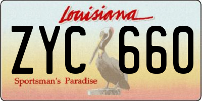 LA license plate ZYC660