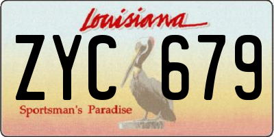 LA license plate ZYC679