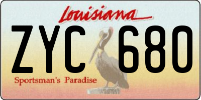 LA license plate ZYC680