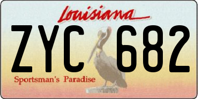 LA license plate ZYC682