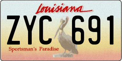 LA license plate ZYC691