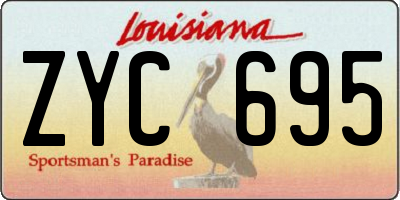 LA license plate ZYC695
