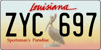 LA license plate ZYC697