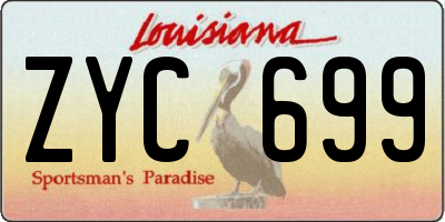 LA license plate ZYC699