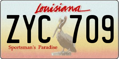 LA license plate ZYC709