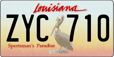 LA license plate ZYC710