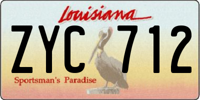 LA license plate ZYC712
