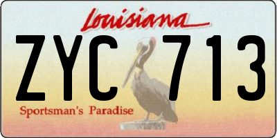 LA license plate ZYC713