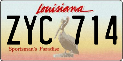 LA license plate ZYC714