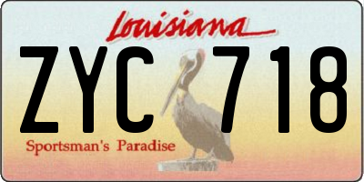 LA license plate ZYC718