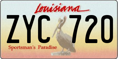 LA license plate ZYC720