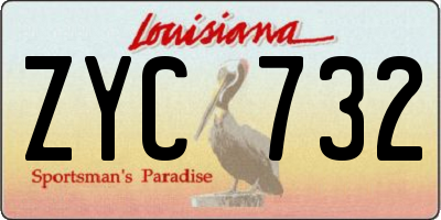 LA license plate ZYC732