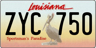 LA license plate ZYC750