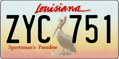 LA license plate ZYC751
