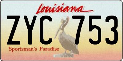 LA license plate ZYC753
