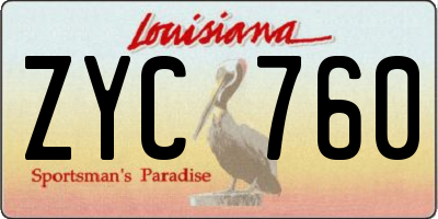 LA license plate ZYC760