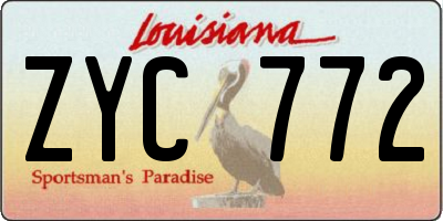 LA license plate ZYC772