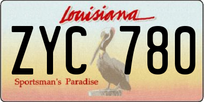 LA license plate ZYC780