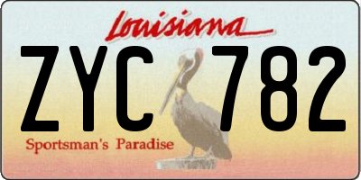 LA license plate ZYC782