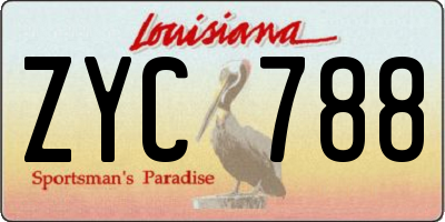 LA license plate ZYC788