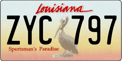 LA license plate ZYC797