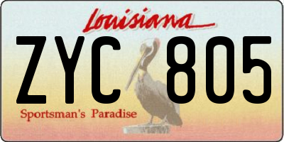 LA license plate ZYC805