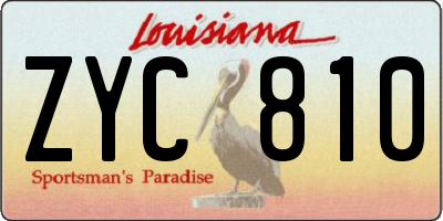 LA license plate ZYC810
