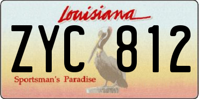 LA license plate ZYC812
