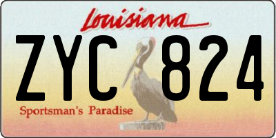 LA license plate ZYC824