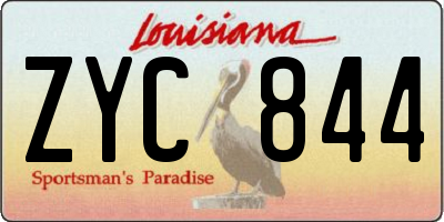 LA license plate ZYC844