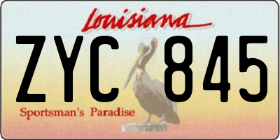 LA license plate ZYC845