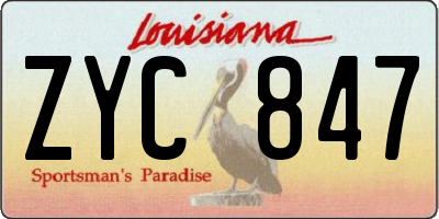 LA license plate ZYC847