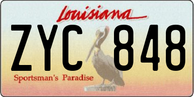 LA license plate ZYC848