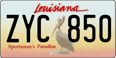 LA license plate ZYC850
