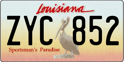 LA license plate ZYC852