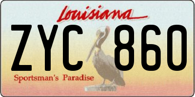 LA license plate ZYC860